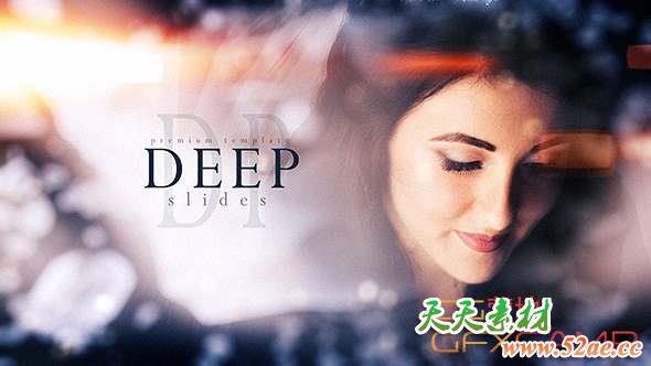 AE模板-朦胧背景简单图片展示片头 Deep Slides-天天素材网