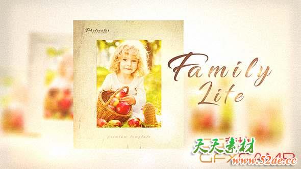 AE模板-家庭相册美好回忆照片展示 Family Life-天天素材网