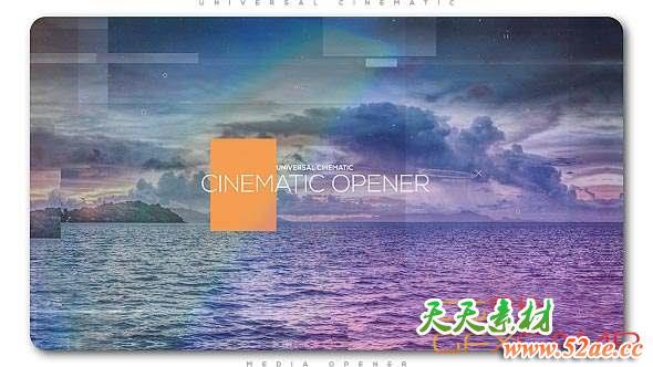 AE模板-简洁幻灯片遮罩包装片头 Universal Cinematic Opener-天天素材网