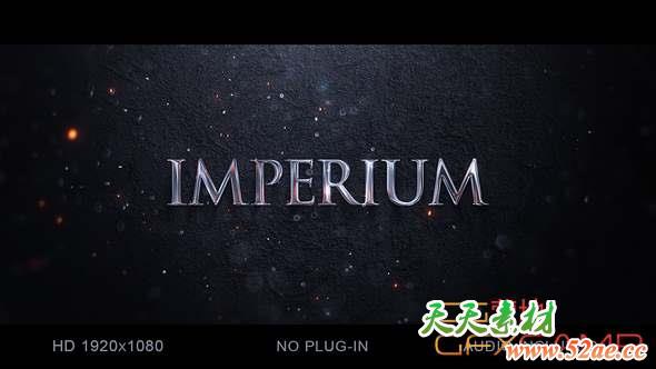 AE模板-大气火星粒子Logo文字动画 Epic Logo & Title-天天素材网