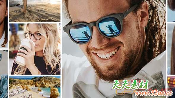 AE模板-相册照片墙展示片头 Photo Gallery Promo-天天素材网