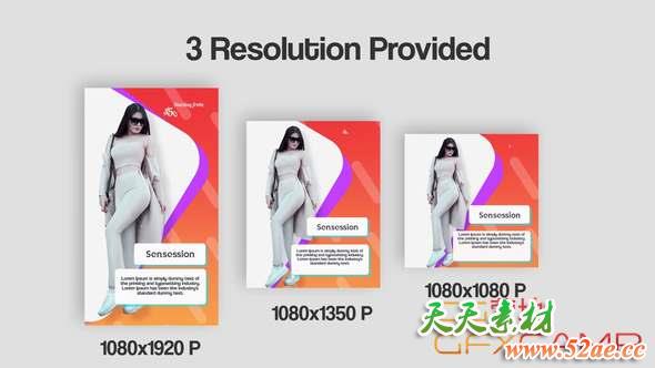 AE模板-商品宣传促销包装 Social Media Posts V1-天天素材网