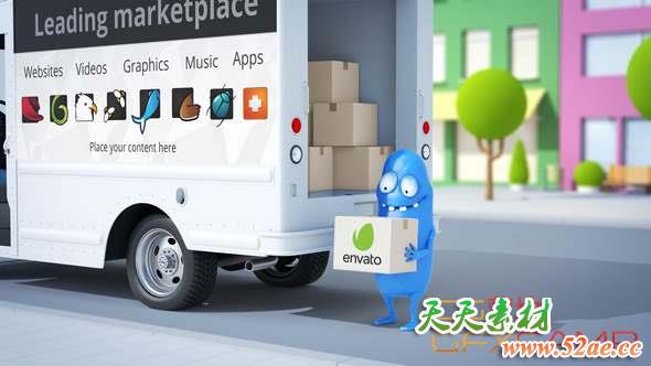 AE模板-三维卡通粘土小人Logo动画 Logo with Bobby-天天素材网