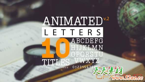 Animated Letters & 10 Titles Layout 2