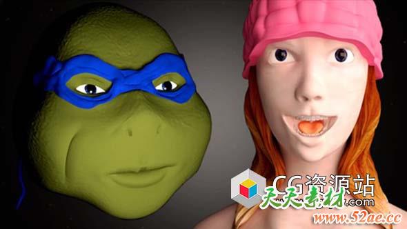 C4D角色雕刻教程Udemy Learning Sculpting from beginner to Advanced in Cinema 4D-天天素材网