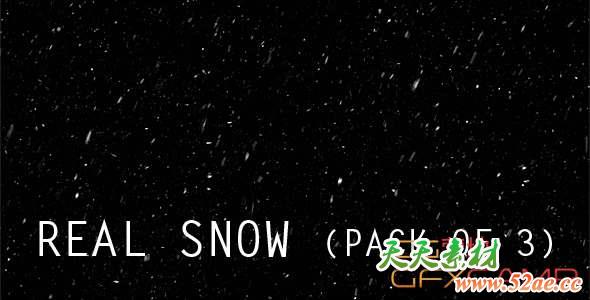 3组下雪视频素材 Snow-天天素材网