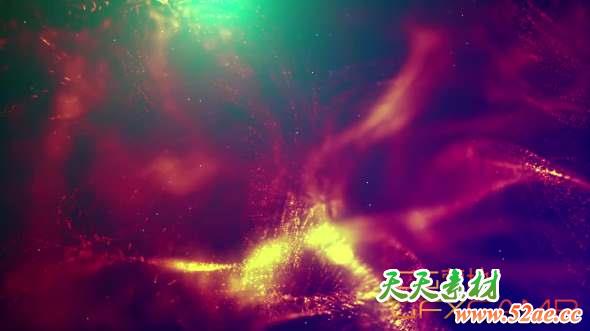 红色粒子飘动背景视频素材 Power Particles Floating-天天素材网