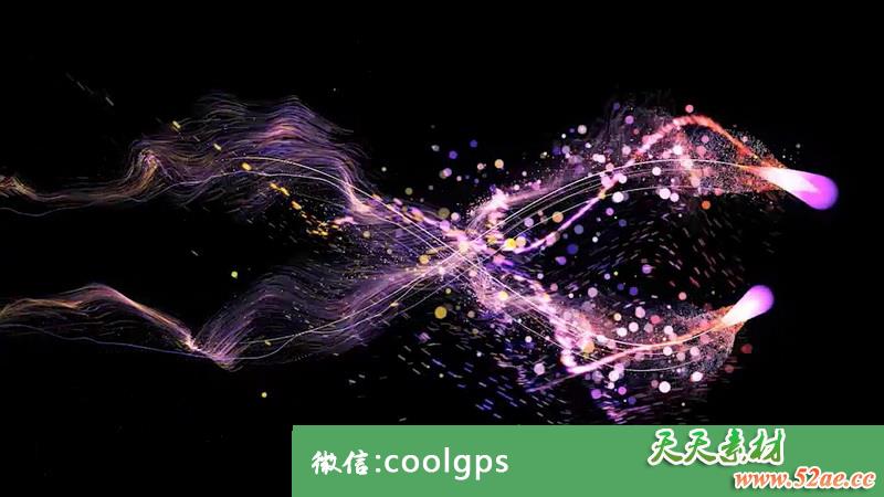 PR模板 炫丽光斑光效企业LOGO演绎片头视频模板-天天素材网