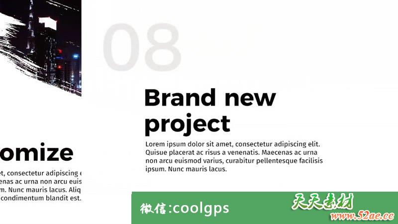 笔刷样式相册pr模板Brush Slideshow - Premiere Pro Templates-天天素材网