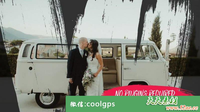 笔刷特效过渡转场视频PR模板 Brush Slideshow-天天素材网