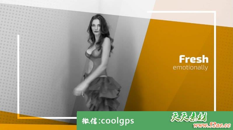 可随意调整颜色时尚栏目开场片头PR模板Simple Freeze frame-天天素材网