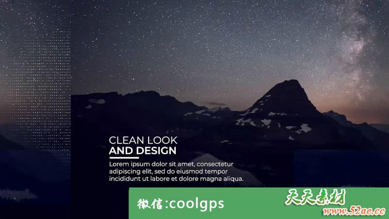 简单开场PR片头片尾模板Clean Opener-天天素材网