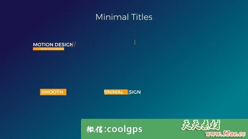 30组动感移动文字标题AE模板库 30 Motion Titles Pack-天天素材网