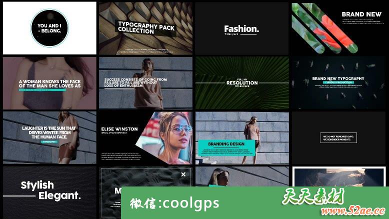 动感文字标题动画PR模板下载 Motion Typo-天天素材网