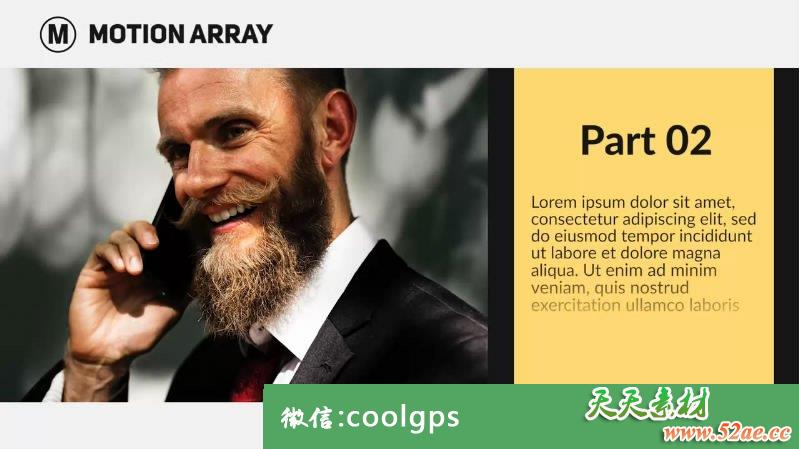 简单简洁公司商务企业PR模板Minimal Corporate Presentation-天天素材网