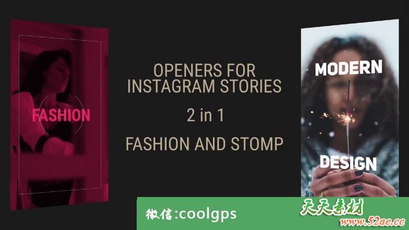 社交网络电子相册PR模板下载Instagram Stories Slideshow-天天素材网