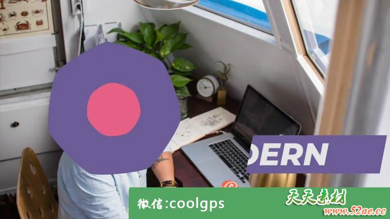 五彩色彩电子相册PR模板下载 Colorful Slideshow-天天素材网