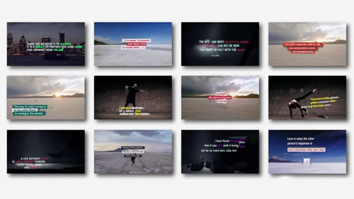 网络社交媒体文字标题动画AE模板Social Media Titles Pack-天天素材网