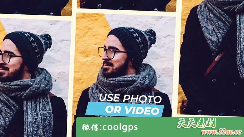 PR模板:创意简约动感快速图片幻灯片效果展示Creative slideshow