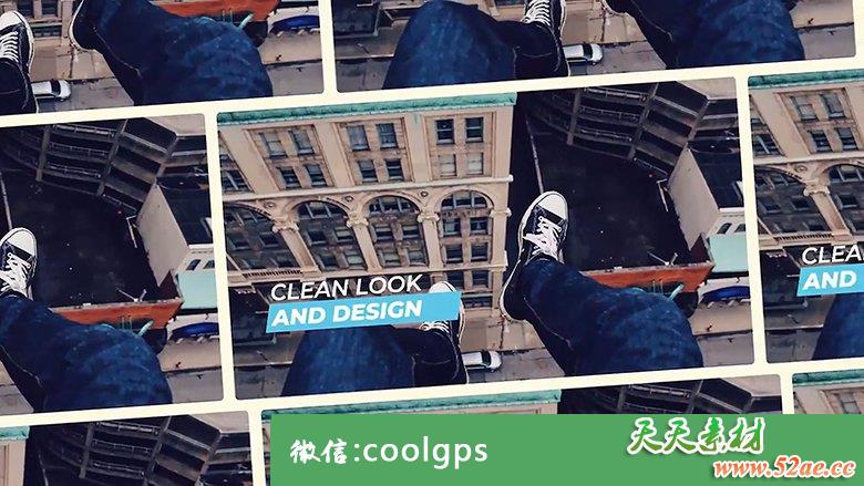 PR模板:创意简约动感快速图片幻灯片效果展示Creative slideshow