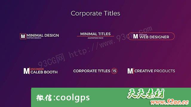 Pr模板:30个简约个性文字标题排版动画效果30 Motion Titles Pack 