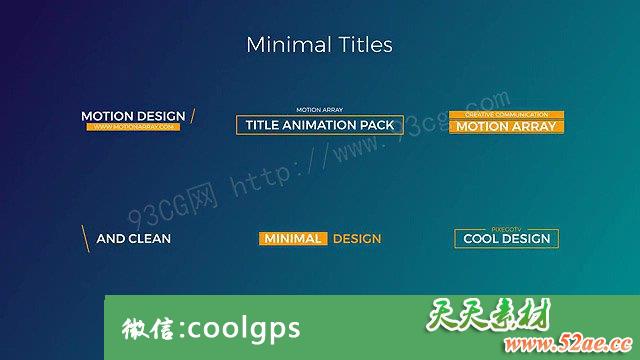 Pr模板:30个简约个性文字标题排版动画效果30 Motion Titles Pack 