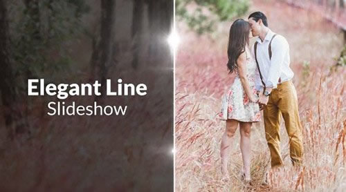 高端线条优雅电子相册PR模板下载 Elegant Lines Slideshow-天天素材网