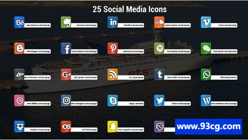 3D社交媒体图标动画设计PR模板下载 - Premiere Pro模板-天天素材网