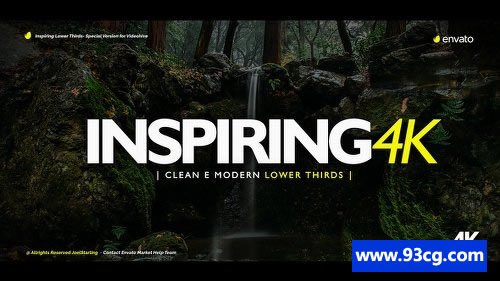 文字字幕条栏目包装PR模板下载 Inspiring Lower Thirds-天天素材网