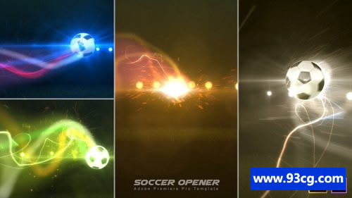 足球栏目包装开场动画PR模板下载 Soccer Opener - Premiere Pro-天天素材网
