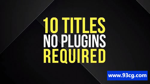 PR模板下载 10动力活力文字标题 - Premiere Pro模板-天天素材网