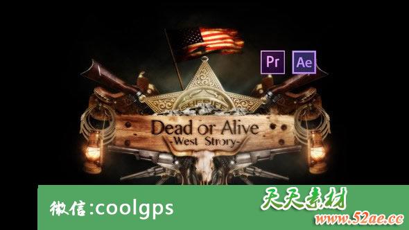 PR模板 史诗电影电子相册LOGO标志Epic Dead or Alive Logo-天天素材网