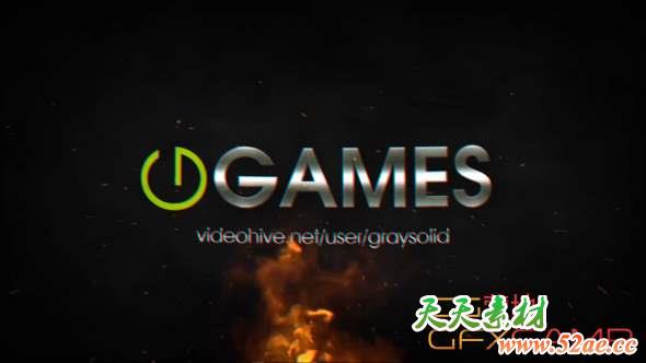 AE模板-火星火焰Logo文字动画 Spark Logo-天天素材网