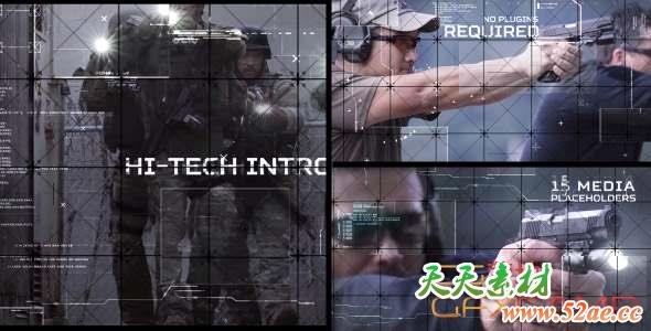 AE模板-科技感视频宣传包装片头 Futuristic Action-天天素材网