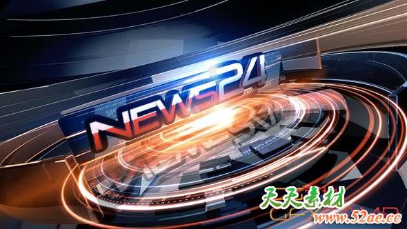 AE模板-新闻栏目包装开场 News 24 Package-天天素材网