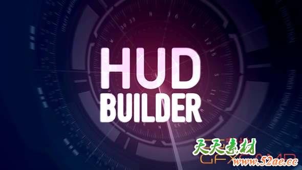 AE模板-HUD科技感元素制作工具包 HUD Builder-天天素材网