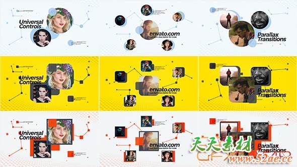 AE模板-社交链接图片展示开场 Community Opener-天天素材网