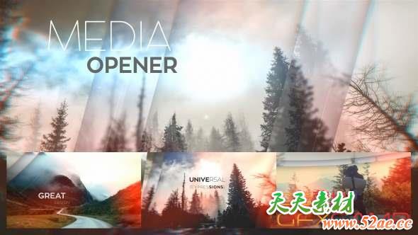 AE模板-简洁幻灯片开场 Photo Slideshow-天天素材网