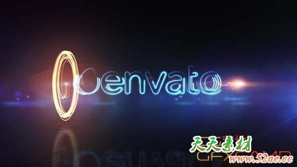 AE模板-线条光环Logo动画 Inductor Reveal-天天素材网