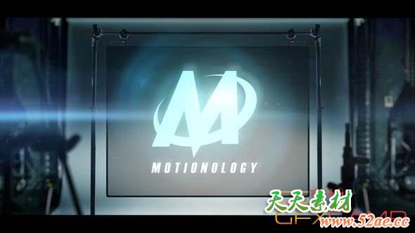 AE模板-投影仪文字标题Logo动画 Production Company Ident-天天素材网