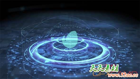 AE模板-HUD科技感Logo动画 Project UI-天天素材网