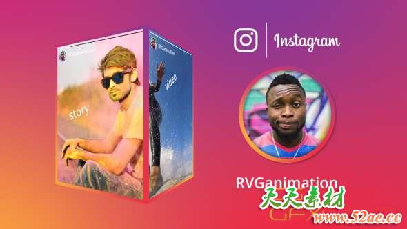 AE模板-INS风格网络宣传包装 Instagram Stories-天天素材网
