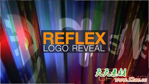 AE模板-图形反射Logo动画 Reflex Logo Reveal-天天素材网