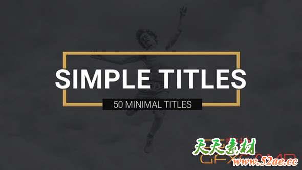 AE模板-简洁人名字幕条动画 Simple Titles l Lower Thirds-天天素材网