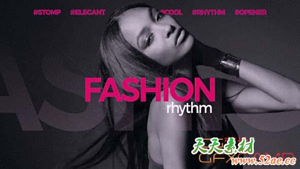 AE模板-节奏感快闪时尚片头 Fashion Rhythm Opener-天天素材网