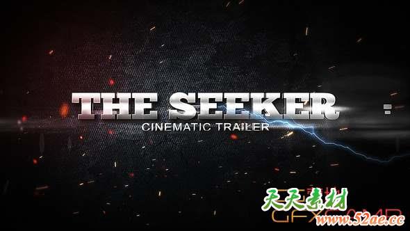 AE模板-大气图片视频宣传片开场 The Seeker – Cinematic Trailer-天天素材网