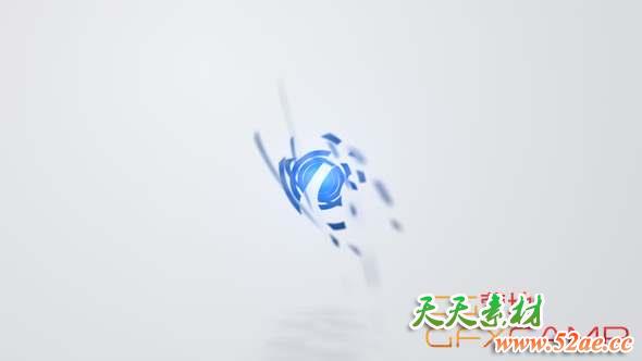 AE模板-破碎汇聚Logo动画 Circular Logo Reveal-天天素材网