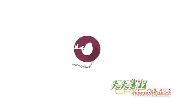 AE模板-扁平化简洁Logo动画 Flat Circular Logo-天天素材网