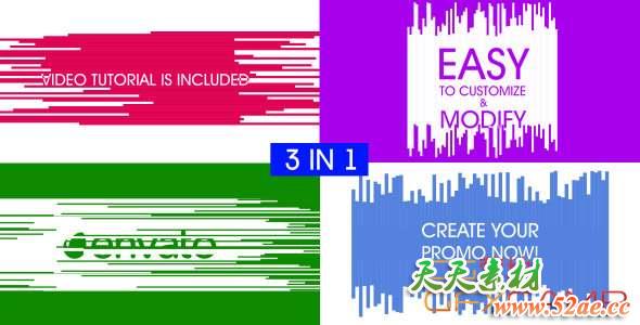 AE模板-动态文字片头动画 Colorful Dynamic Intro-天天素材网