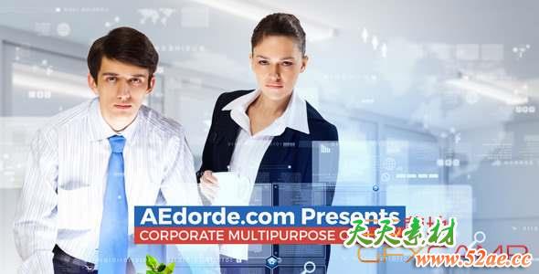 AE模板-简洁商务图片幻灯片视频开场 Corporate Multipurpose Gallery-天天素材网